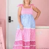 Allegra Maxi Dress in Gingham Mix