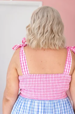 Allegra Maxi Dress in Gingham Mix
