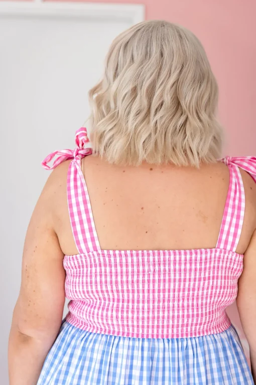 Allegra Maxi Dress in Gingham Mix