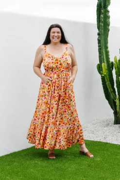 April Maxi Dress in Sunshine Floral