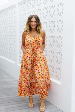 April Maxi Dress in Sunshine Floral
