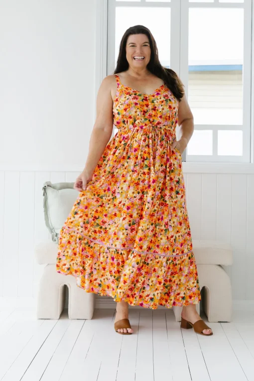 April Maxi Dress in Sunshine Floral