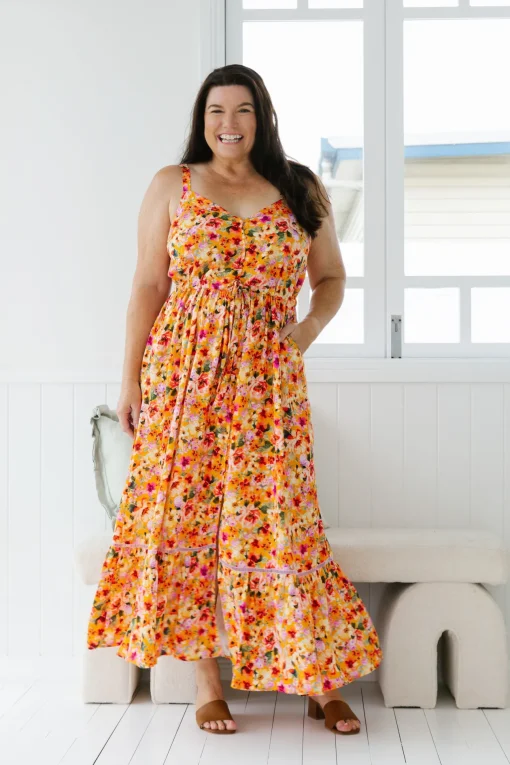 April Maxi Dress in Sunshine Floral