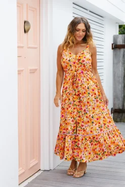 April Maxi Dress in Sunshine Floral