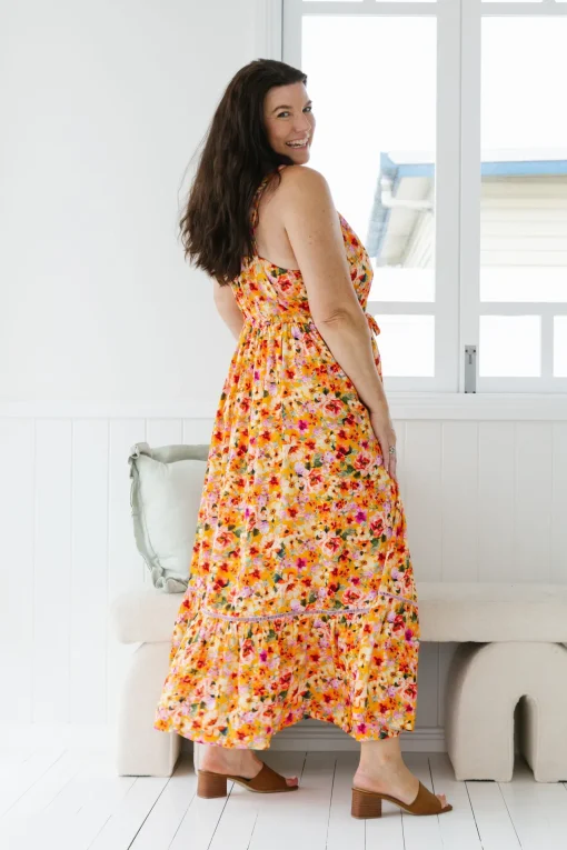 April Maxi Dress in Sunshine Floral
