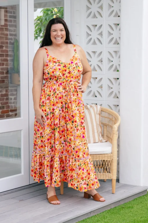 April Maxi Dress in Sunshine Floral