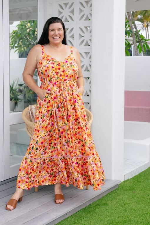 April Maxi Dress in Sunshine Floral