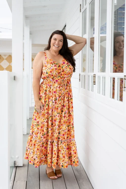 April Maxi Dress in Sunshine Floral