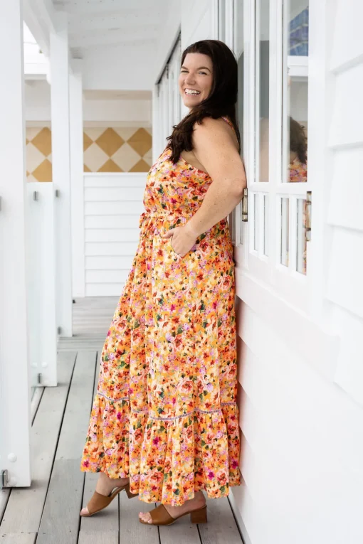 April Maxi Dress in Sunshine Floral
