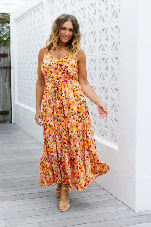 April Maxi Dress in Sunshine Floral