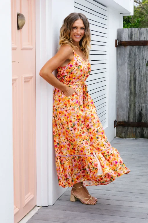 April Maxi Dress in Sunshine Floral