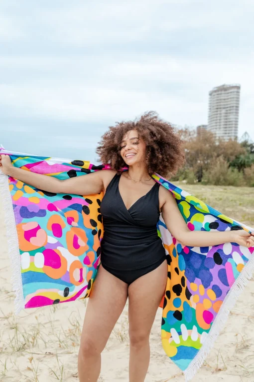 Beach Towel in Kasey Swim by Kasey Rainbow