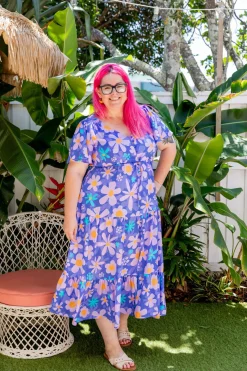 Bonnie Dress in Lilac Daisies