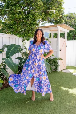Bonnie Dress in Lilac Daisies