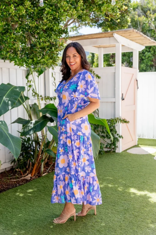 Bonnie Dress in Lilac Daisies