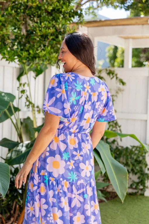 Bonnie Dress in Lilac Daisies