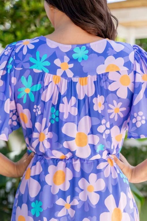Bonnie Dress in Lilac Daisies