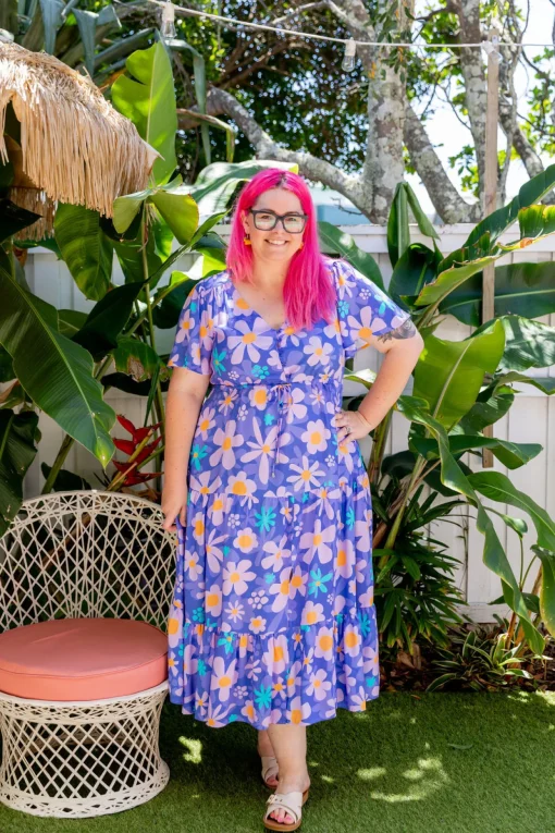 Bonnie Dress in Lilac Daisies