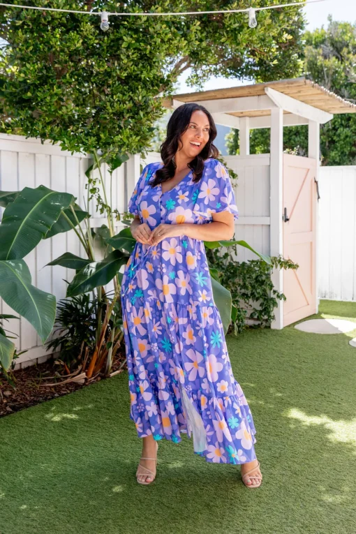 Bonnie Dress in Lilac Daisies