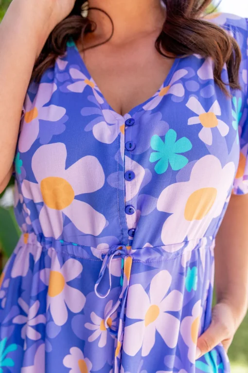 Bonnie Dress in Lilac Daisies