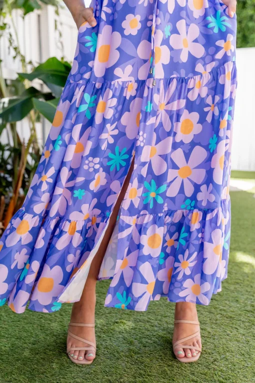 Bonnie Dress in Lilac Daisies