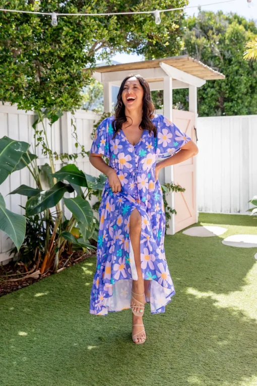 Bonnie Dress in Lilac Daisies