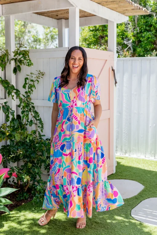 Bonnie Dress in Peachy Keen by Kasey Rainbow