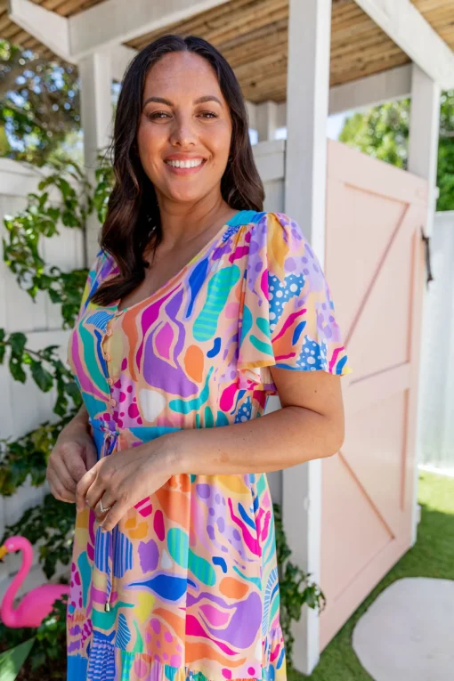 Bonnie Dress in Peachy Keen by Kasey Rainbow
