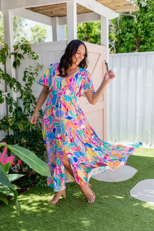 Bonnie Dress in Peachy Keen by Kasey Rainbow