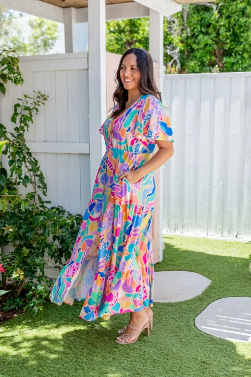 Bonnie Dress in Peachy Keen by Kasey Rainbow