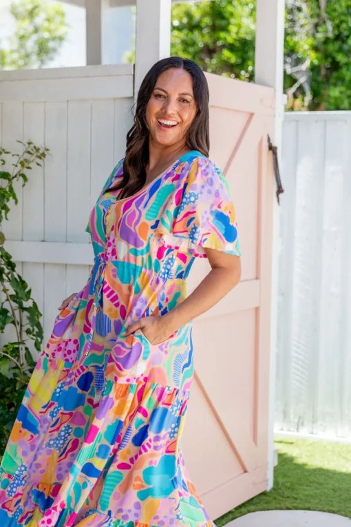 Bonnie Dress in Peachy Keen by Kasey Rainbow