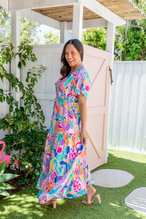 Bonnie Dress in Peachy Keen by Kasey Rainbow