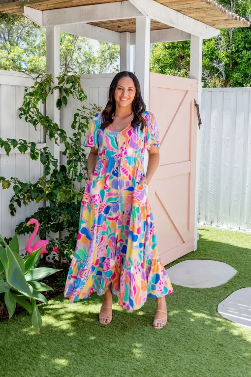 Bonnie Dress in Peachy Keen by Kasey Rainbow