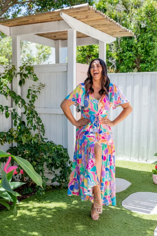 Bonnie Dress in Peachy Keen by Kasey Rainbow