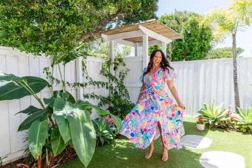 Bonnie Dress in Peachy Keen by Kasey Rainbow