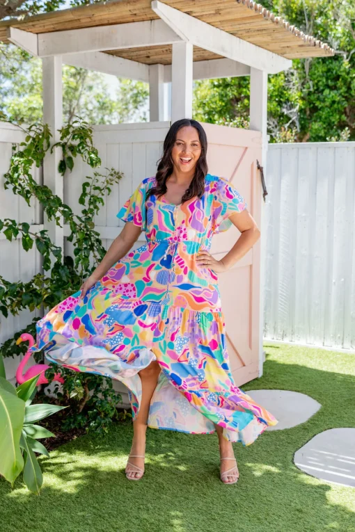 Bonnie Dress in Peachy Keen by Kasey Rainbow