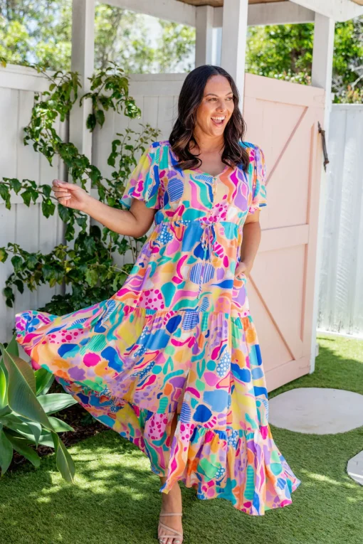 Bonnie Dress in Peachy Keen by Kasey Rainbow