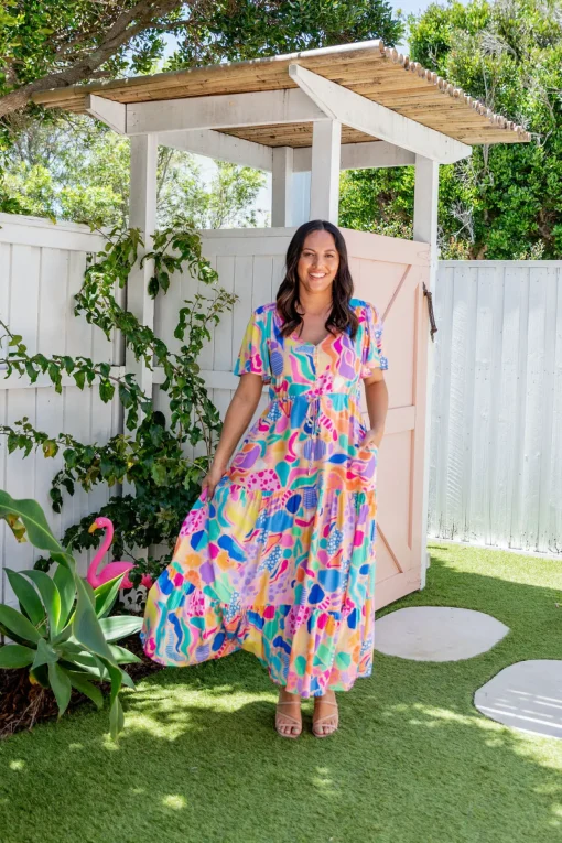 Bonnie Dress in Peachy Keen by Kasey Rainbow