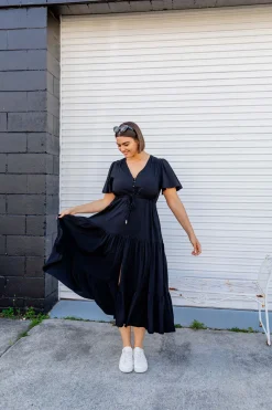 Bonnie Maxi Dress in Black