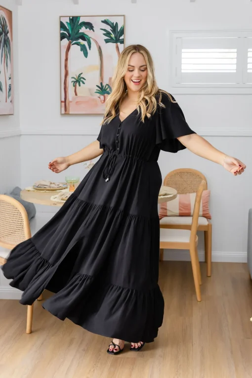 Bonnie Maxi Dress in Black