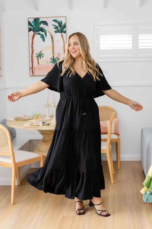 Bonnie Maxi Dress in Black