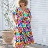 Bonnie Maxi Dress in Messy Mind by Kasey Rainbow