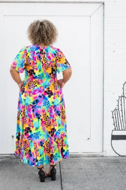 Bonnie Maxi Dress in Messy Mind by Kasey Rainbow