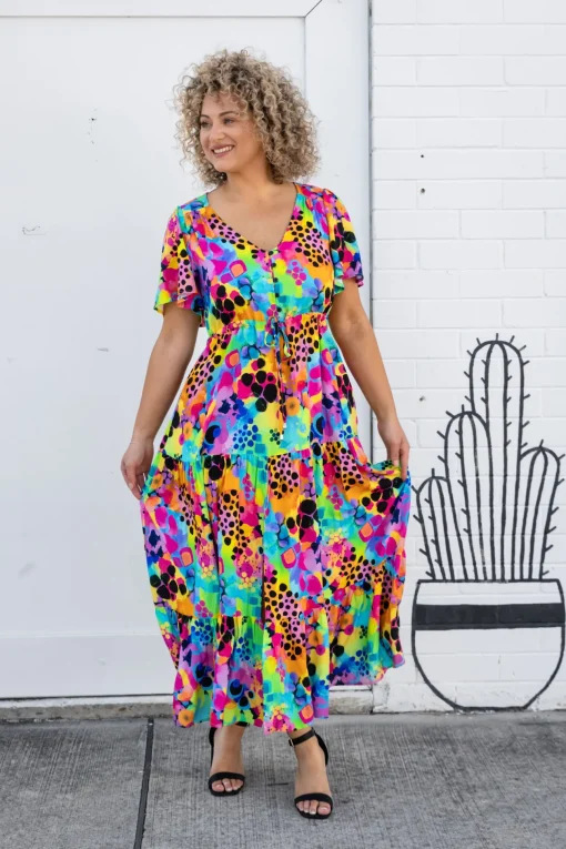 Bonnie Maxi Dress in Messy Mind by Kasey Rainbow