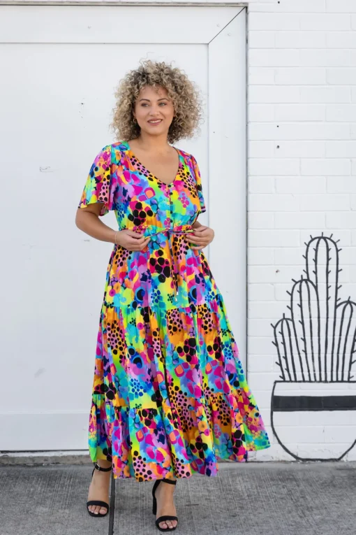 Bonnie Maxi Dress in Messy Mind by Kasey Rainbow