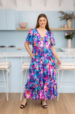 Bonnie Maxi Dress in Midnight Safari by Kasey Rainbow