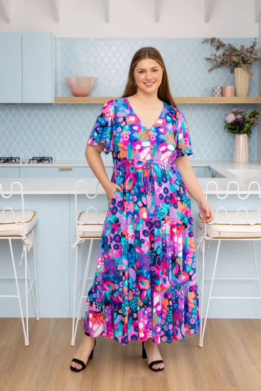 Bonnie Maxi Dress in Midnight Safari by Kasey Rainbow