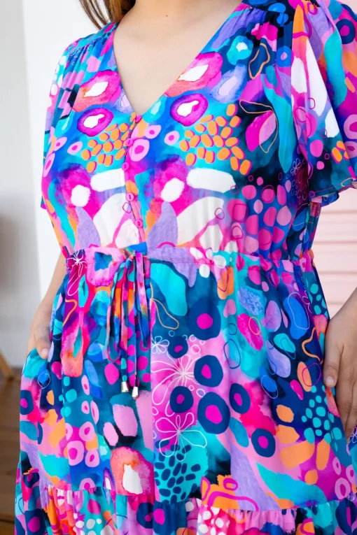 Bonnie Maxi Dress in Midnight Safari by Kasey Rainbow
