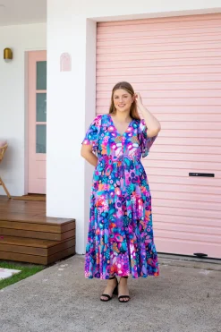 Bonnie Maxi Dress in Midnight Safari by Kasey Rainbow