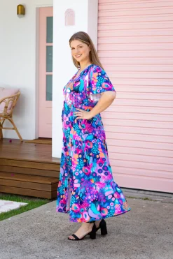 Bonnie Maxi Dress in Midnight Safari by Kasey Rainbow